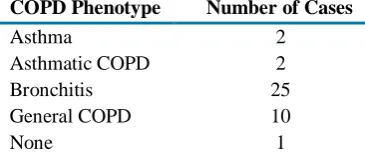 Table 4. Neural Network Classification results of 40 COPD test cases 