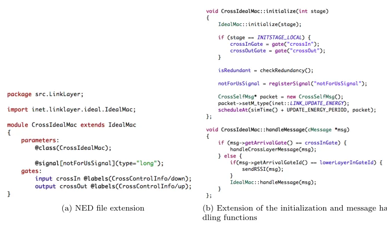 Figure 6: Extension of layers modifying NED and C++ ﬁle.
