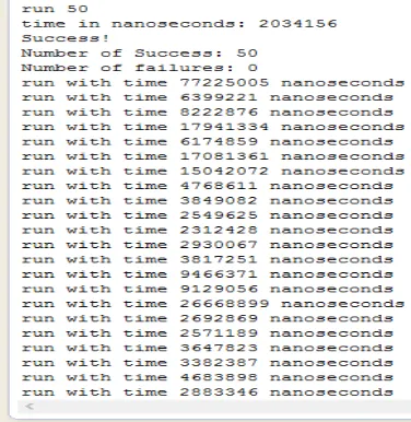 Figure 3: Screenshot of Run 50 