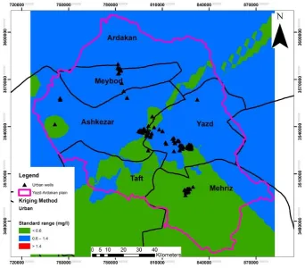 Figure (4): The classification of fluorine concentration based on the relative standard of rural areas and 