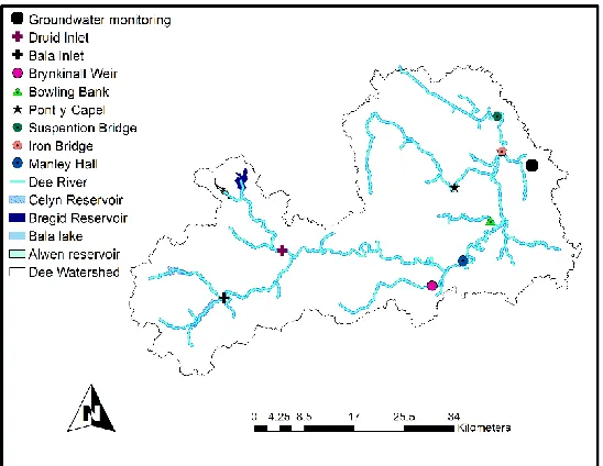 Figure 1: The Location of the Dee River catchment 