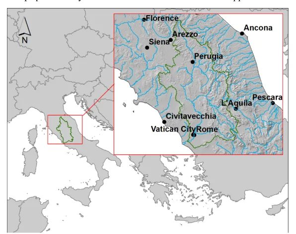 Figure 1: Location map of the study basin 