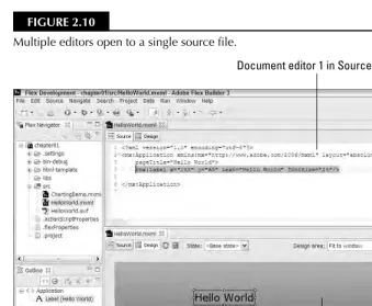 FIGURE 2.10Multiple editors open to a single source file.