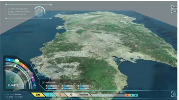 Figure 4: Screenshot of Serious Game interface 