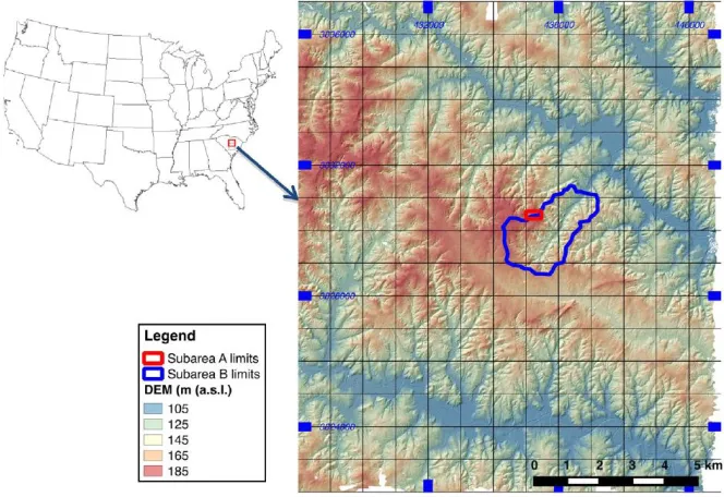 Figure 1 - LIDAR DEM of the study area