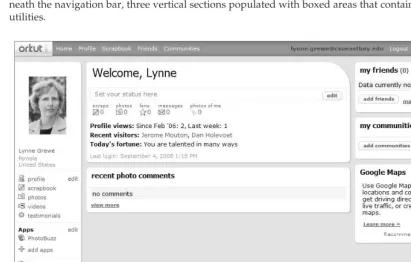 Figure 1-5: orkut ‘‘home’’ page