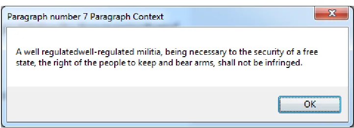 Figure 6. Paragraph message box containing a revision or comment. 