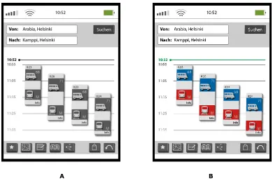 Figure 2. Transport application: A is black and white 2-D, and B is the color 2-D. 