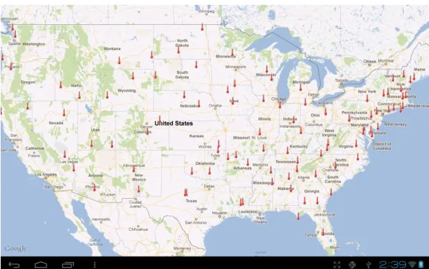 Figure 5. Prototype of the iSonic map interface 