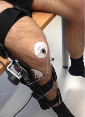 Fig. 1: Sensor measurement setup with accelerometers and the piezoelectric disk mounted to the 