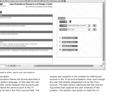 figure 3. Form used to enter, search and view patterns 