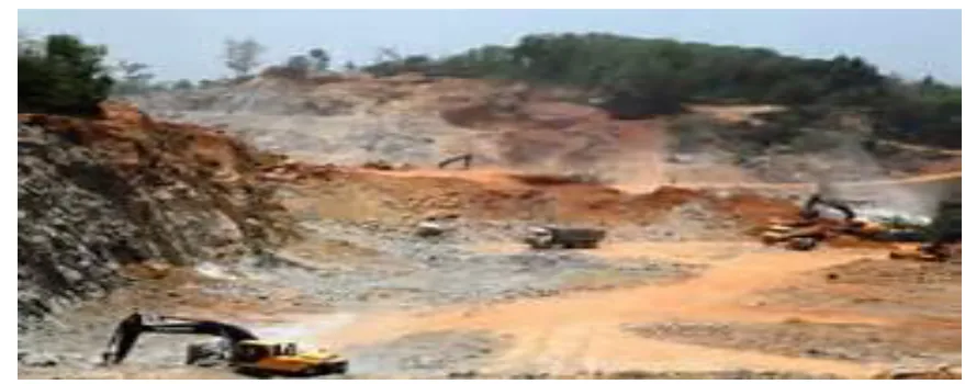 Figure 8: A quarry  location in the study  area. 