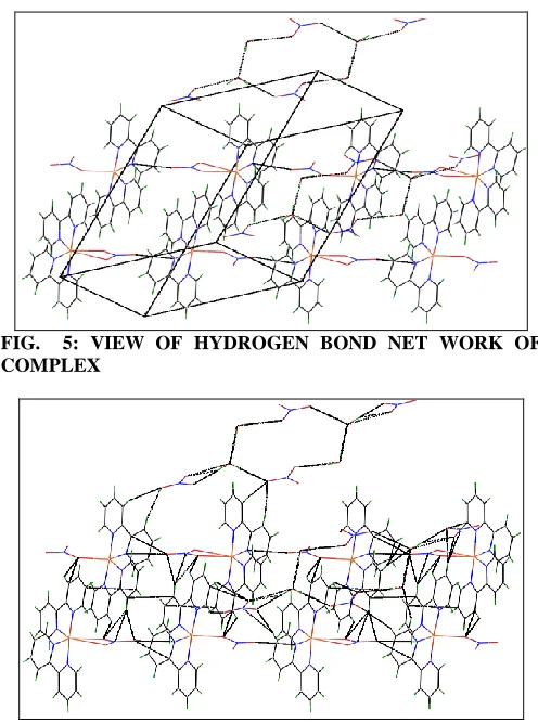 FIG.  5: VIEW OF HYDROGEN BOND NET WORK OF  COMPLEX 