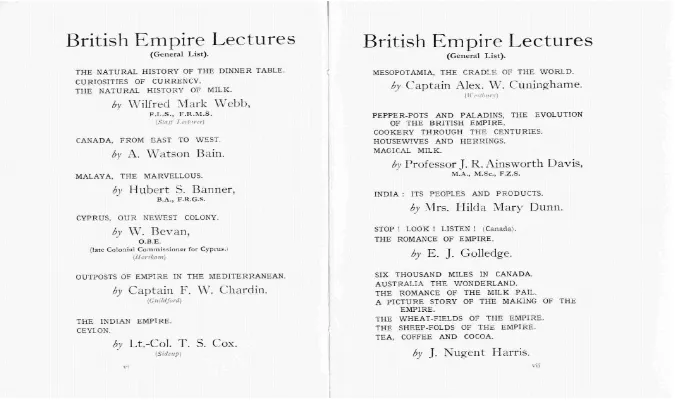 Figure. iii. Extract from the General Lecture List 1928-29 