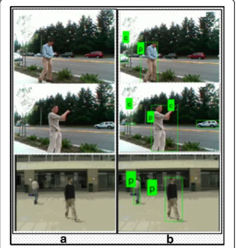 Fig. 1 Proposed human detection and classification results usingEPFL and MSRA Action dataset