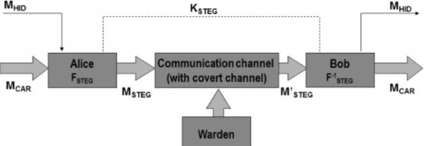 Fig. 3. Model for hidden communication. 