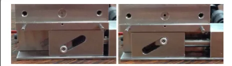 Fig. 17 Mechanism of the applicator holder. a–c Show the motion 