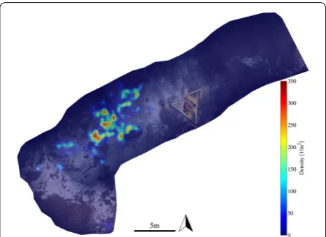 Figure 11sity map of the NBC mound and Fig.  shows the top view of a transect going over 12 shows the population den-S