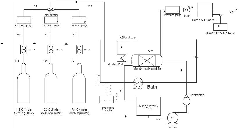 Figure 1. The experimental humidification setup. 