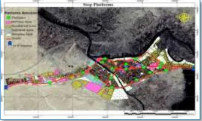 Figure 3.  Land use categories and the platform locations 