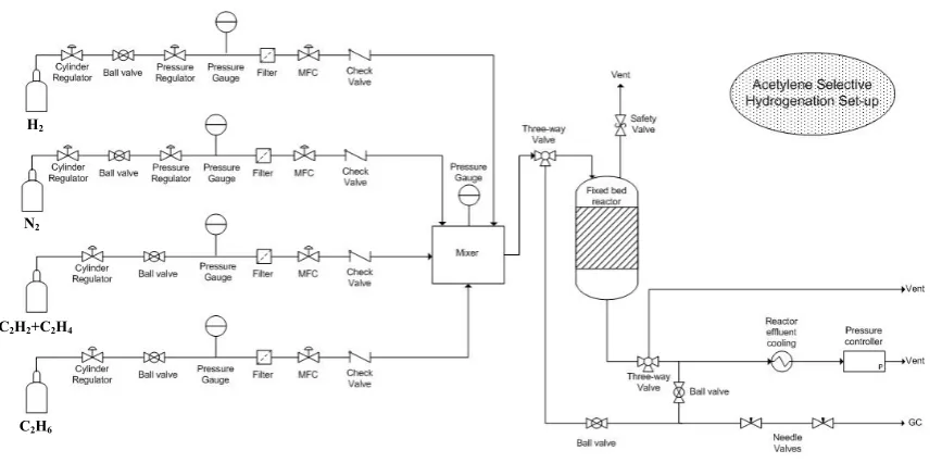 Figure 1. A schematic diagram of the high-pressure set-up used. 