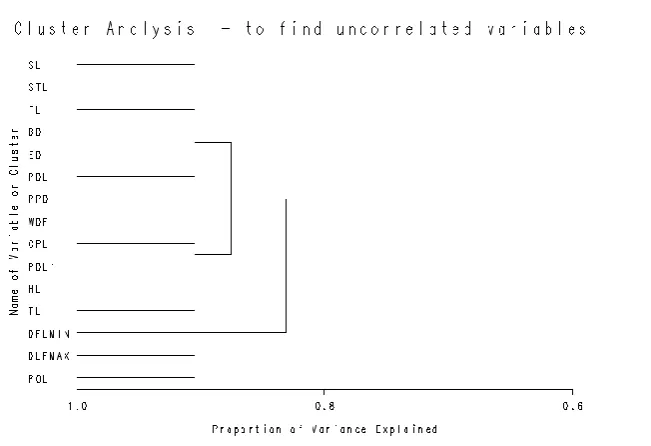 Figure 2: Cluster dendrogram for Nemipterus japonicus using morphometric and meristic variables (Chennai and Kochi, 2013)