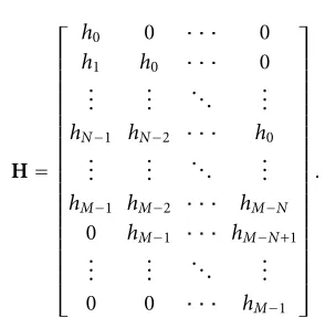 Figure 1, whereThe ﬂow chart of the iterative process is shown in g0(n) is the resultant optimum equalizer, andthe qualiﬁer is used to decide when to terminate the iteration.