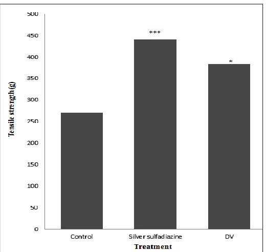 FIGURE 1: HYDROXYPROLINE CONTENT OF GRANULOMA. Values are expressed as meanSEM (n=6)