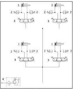 Figure 6. Robot prototype design with pneumatic actuation for Robot prototype design with pneumatic actuation for upper limb rehabilitationupper limb rehabilitation  