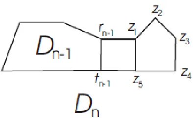 Fig. 8. The gamma-pentachains with one, two, and three pentagons. 