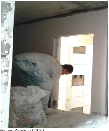 Figure 4. Execution of the Coating in Smooth Plaster in the Venture in Study  
