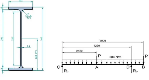 Fig. 2. Profile "W" gauge 250 X 28.9 mm. a - cross section,   