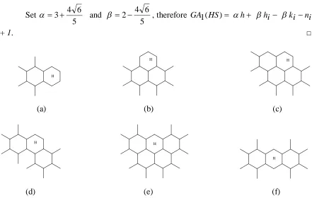 Figure 2.  Six Different Cases for a Hexagon in HS with at Least One Vertex of Degree 2