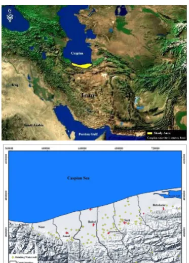 Table 1.  Potable water quality standards of Iran (mgl-1) 