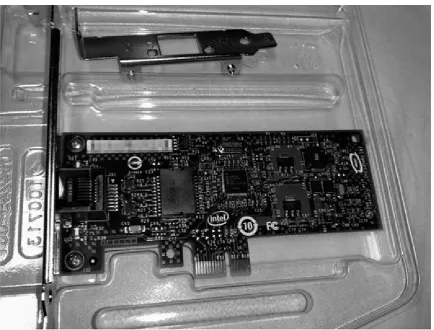 Figure 3-1 A typical Ethernet network card (photo provided by Dsimic at English Wikipedia under the GNU FreeDocumentation License)