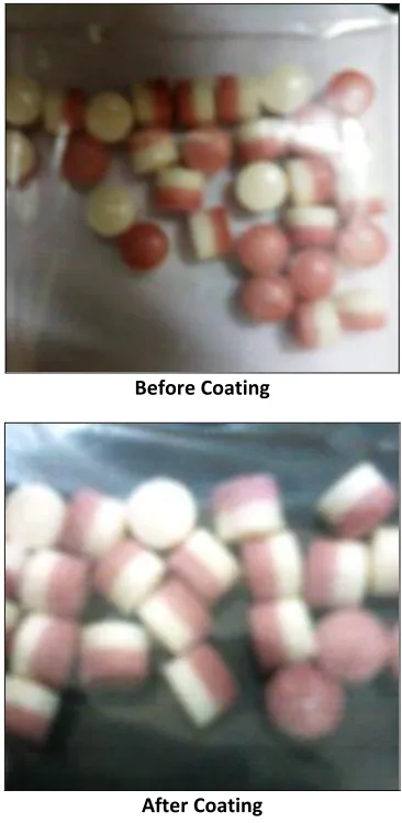 FIGURE 2: UNCOATED AND COATED TABLETS