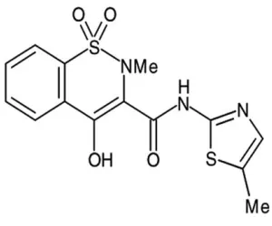 FIG. 1: STRUCTURE OF MELOXICAM 
