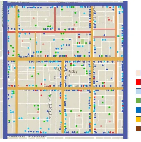 Table (3) Characteristics of the streets network of the neighborhoods 
