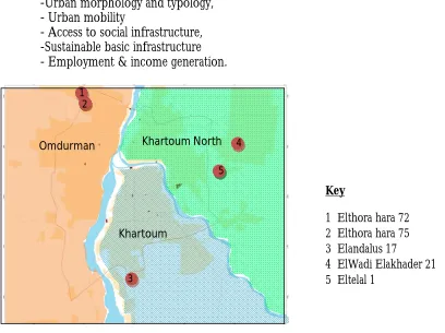 Figure 1: Location plan of the selected neighborhoods 