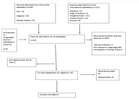 Fig. 1. Flow diagram of the systematic search and selection process of articles 