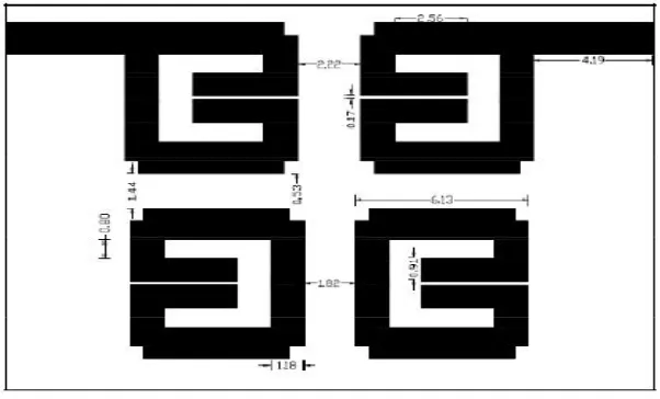 Figure 1: Geometry of QE Open Loop Resonator Filter 
