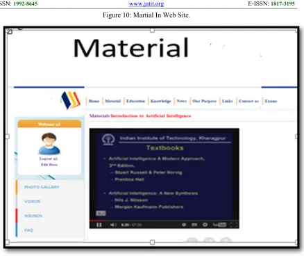 Figure 10: Martial In Web Site. 