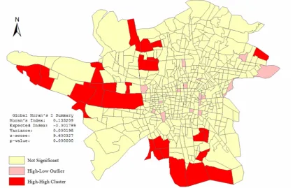 Fig. 4. Mapping of Fatal Crashes Associated with Pedestrians in Tehran and their Position Relative to Land Use in 2013-2015