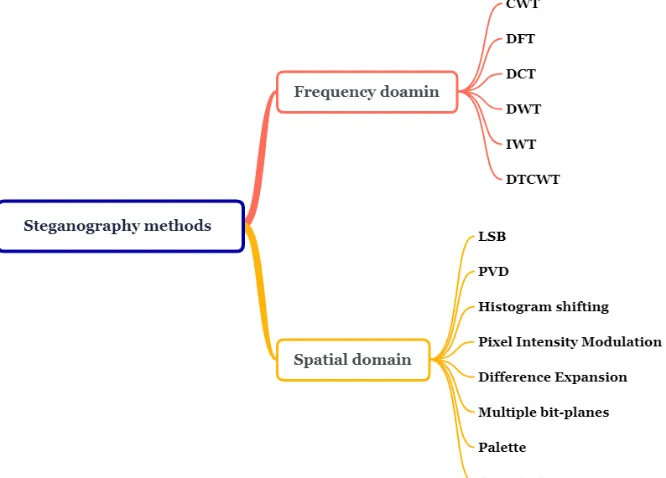 Figure 4 : Types of Steganography methods