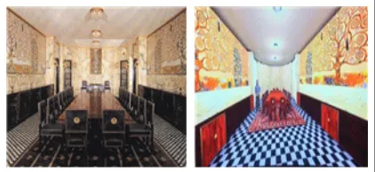 Figure 3. Klimt Inside Exhibition Poster and the Image of Kiss Zoning in <Klimt Inside>  