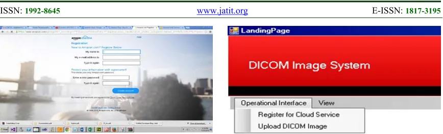 Figure 12:  Screenshot of the DICOM Image System operational functionalities 