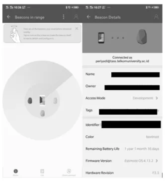 Figure 5: Integrated Beacon Application in Smartphone 
