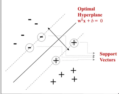 Figure 4: Support Vectors and Separating Hyperplane 