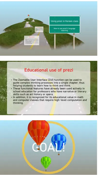 Figure 1: ‘Process of zoom in/out of Prezi. 