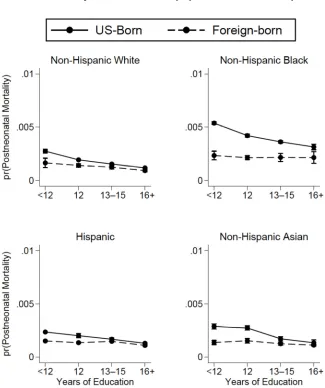 Figure 3: Predicted postneonatal mortality by maternal race/ethnicity